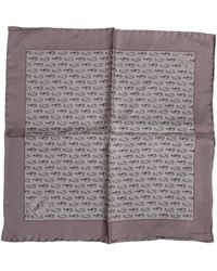 Dolce & Gabbana - Brown Sea Horse Silk Square Foulard Scarf - Lyst