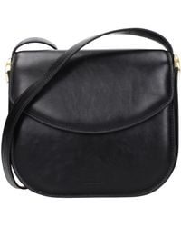 Jil Sander - Black Leather Crossbody Bag - Lyst