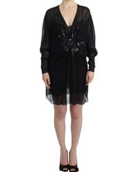 Roberto Cavalli - Elegant Sheer Silk Blouson Dress - Lyst