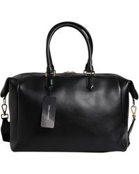 Dolce & Gabbana - Black Calfskin Leather Hand Shoulder Duffle Bag - Lyst