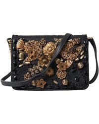 Dolce & Gabbana - Black Embellished Baroque Crossbody Shoulder Bag - Lyst