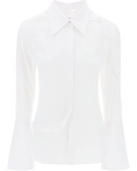 Courreges - Courreges Modular Cotton Poplin Shirt - Lyst