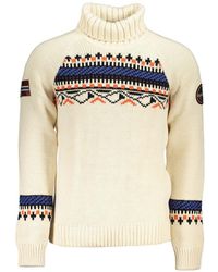 Napapijri - High Neck Sweater With Contrast Details - Lyst