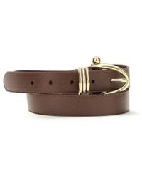 Chloé - Brown Calf Leather Bos Taurus Belt - Lyst