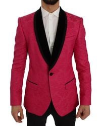 Dolce & Gabbana - Floral Brocade Slim Blazer Jacket - Lyst