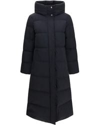 Woolrich - Black Polyamide Coat - Lyst
