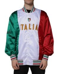 Dolce & Gabbana - Italia Button Down Bomber Jacket - Lyst