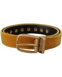 Dolce & Gabbana - Elegant Velvet Buckle Belt - Lyst