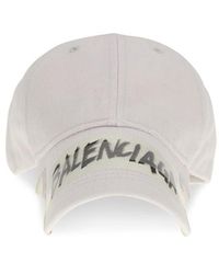 Balenciaga - White Cotton Cap (baseball Hat) - Lyst
