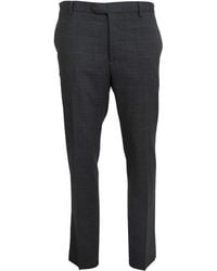 Bencivenga - Elegant Checkered Wool Dress Pants For - Lyst