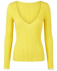 Trussardi - Yellow Viscose Sweater - Lyst