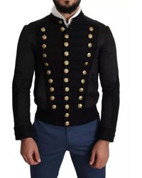 Dolce & Gabbana - Button Embellished Military Jacket - Lyst
