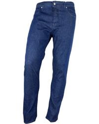 Aquascutum - Blue Cotton Jeans & Pant - Lyst