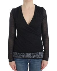 Ermanno Scervino - Vneck Knit Top Long Sleeve - Lyst