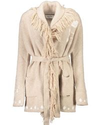 Blugirl Blumarine - Beige Polyamide Cardigan - Lyst