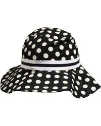 Dolce & Gabbana - Polka Dot Cotton Bucket Capello Hat Elastane - Lyst
