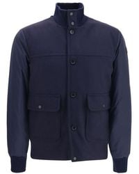 Moncler - Blue Wool Oves Aries Full - Lyst