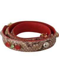 Dolce & Gabbana - Chic Python Leather Bag Strap - Lyst