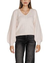 Guess - Pink Polyester Sweater - Lyst