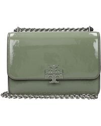 Tory Burch - Green Leather Shoulder Bag - Lyst