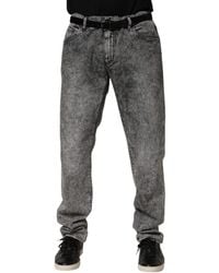 Dolce & Gabbana - Cotton Straight Leg Denim Trouser Jeans Elastane - Lyst