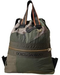 Dolce & Gabbana - Military Patchwork Rucksack Backpack Bag Canvas - Lyst