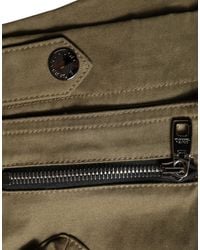 Dolce & Gabbana - Green Cotton Mid Rise Cargo Hot Pants Shorts - Lyst