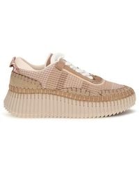Chloé - Beige Nylon Athletic Sneakers - Lyst
