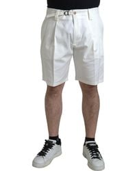 Dolce & Gabbana - Cotton Stretch Bermuda Denim Shorts - Lyst