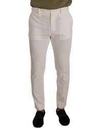 Dolce & Gabbana - Elegant Slim Fit Cotton Trousers - Lyst