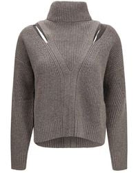 P.A.R.O.S.H. - Beige Wool Oves Aries Sweatshirt - Lyst