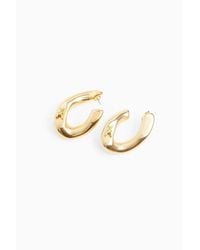 Patrizia Pepe - Gold Plastic Earrings - Lyst