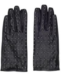 Pieces - Black Polyethylene Gloves - Lyst