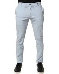 Daniele Alessandrini - Light Blue Skinny Dress Trouser Pants - Lyst