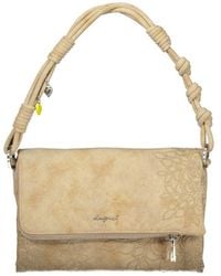 Desigual - Beige Polyurethane Handbag - Lyst