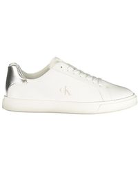 Calvin Klein - Bianco Poliuretano Donna Sneaker - Lyst