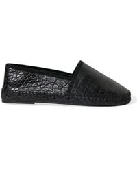 Dolce & Gabbana - Exotic Leather Espadrilles Slip On Shoes - Lyst