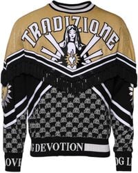 Dolce & Gabbana - Multicolor Tradizione E Devotion Sweatshirt Sweater - Lyst