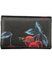 Twinset - Nero Poliuretano Donna Portafoglio - Lyst
