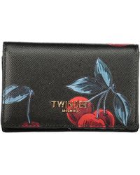 Twinset - Nero Poliuretano Donna Portafoglio - Lyst