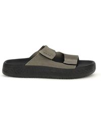 Veja - Bicolor Calf Leather Bos Taurus Flat Sandals - Lyst