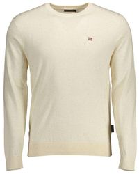 Napapijri - Beige Cotton Shirt - Lyst