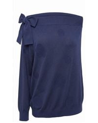 Malo - Blue Cotton Sweater - Lyst