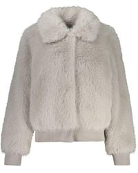 Guess - Gray Polyester Jackets & Coat - Lyst