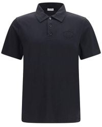 Burberry - Blue Cotton Polo Shirt - Lyst