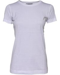Dolce & Gabbana - White Cotton Crew Neck Short Sleeves T - Lyst
