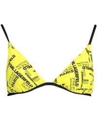 KARL LAGERFELD - Yellow Polyamide Swimsuit - Lyst