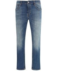 PT Torino - Blue Cotton Tapered Jeans - Lyst