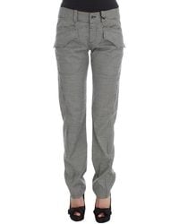 Ermanno Scervino - Checkered Cotton Casual Pants - Lyst