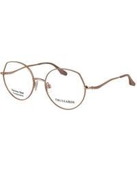 Trussardi - Pink Stainless Steel Glasses (frames) - Lyst